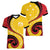 Papua New Guinea 50th Independence Anniversary Women V-Neck T-Shirt Special Style Yellow Version - Polynesian Pride