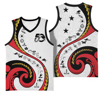 Papua New Guinea 50th Independence Anniversary Basketball Jersey Special Style White Version - Polynesian Pride