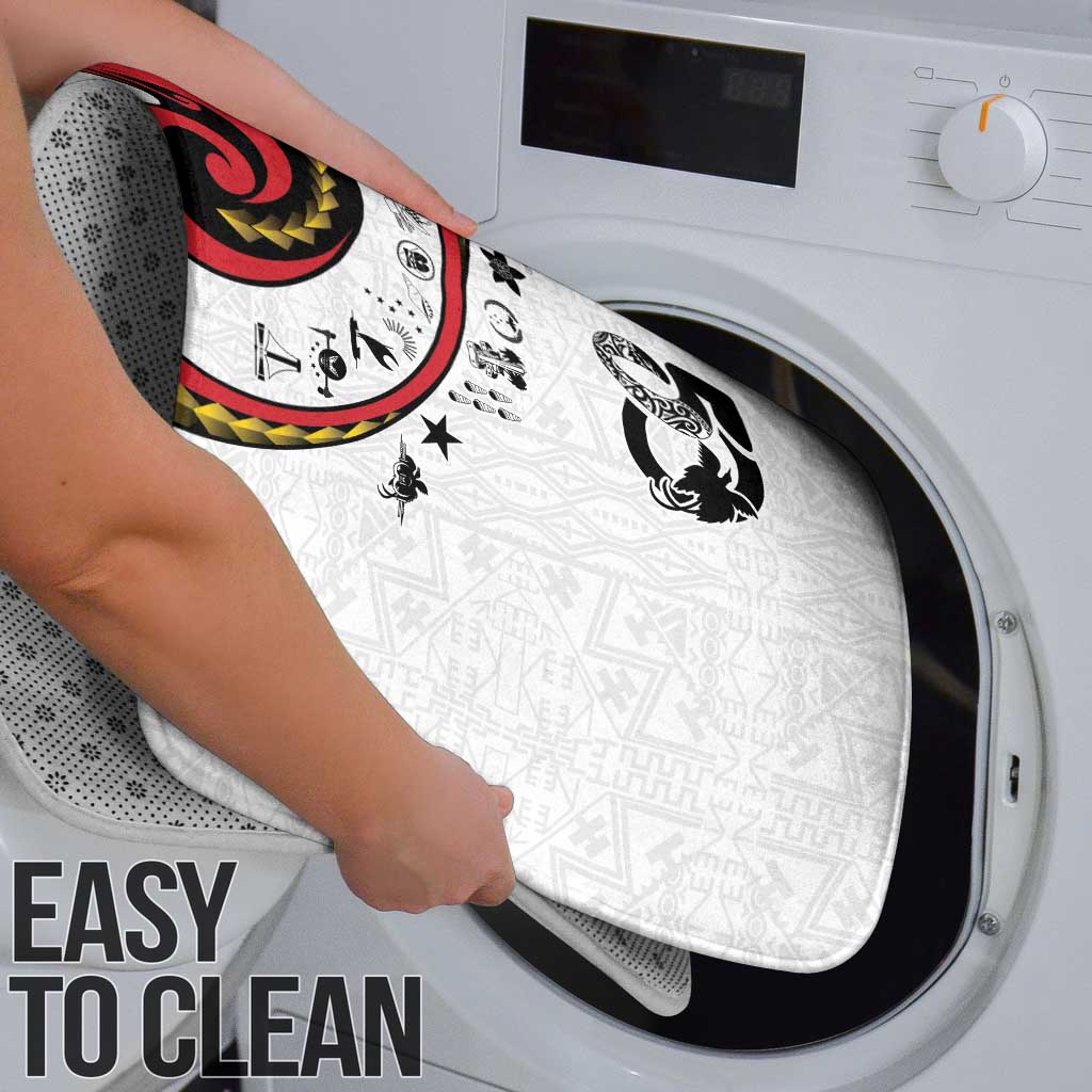 Papua New Guinea 50th Independence Anniversary Bathroom Set Special Style White Version - Polynesian Pride