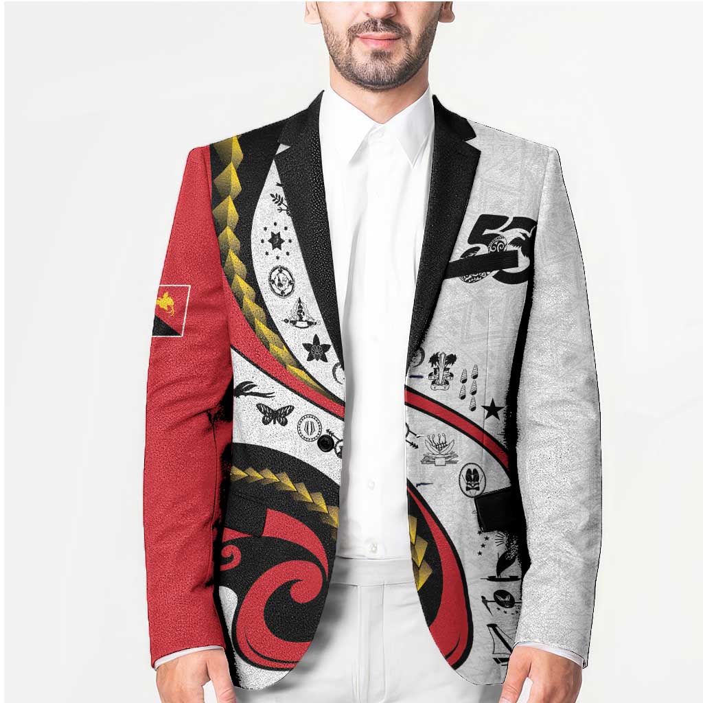 Papua New Guinea 50th Independence Anniversary Blazer Special Style White Version - Polynesian Pride