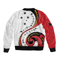 Papua New Guinea 50th Independence Anniversary Bomber Jacket Special Style White Version - Polynesian Pride