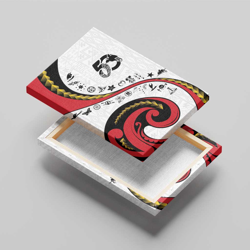 Papua New Guinea 50th Independence Anniversary Canvas Wall Art Special Style White Version - Polynesian Pride