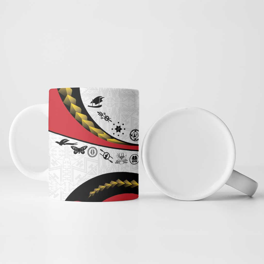 Papua New Guinea 50th Independence Anniversary Ceramic Mug Special Style White Version - Polynesian Pride