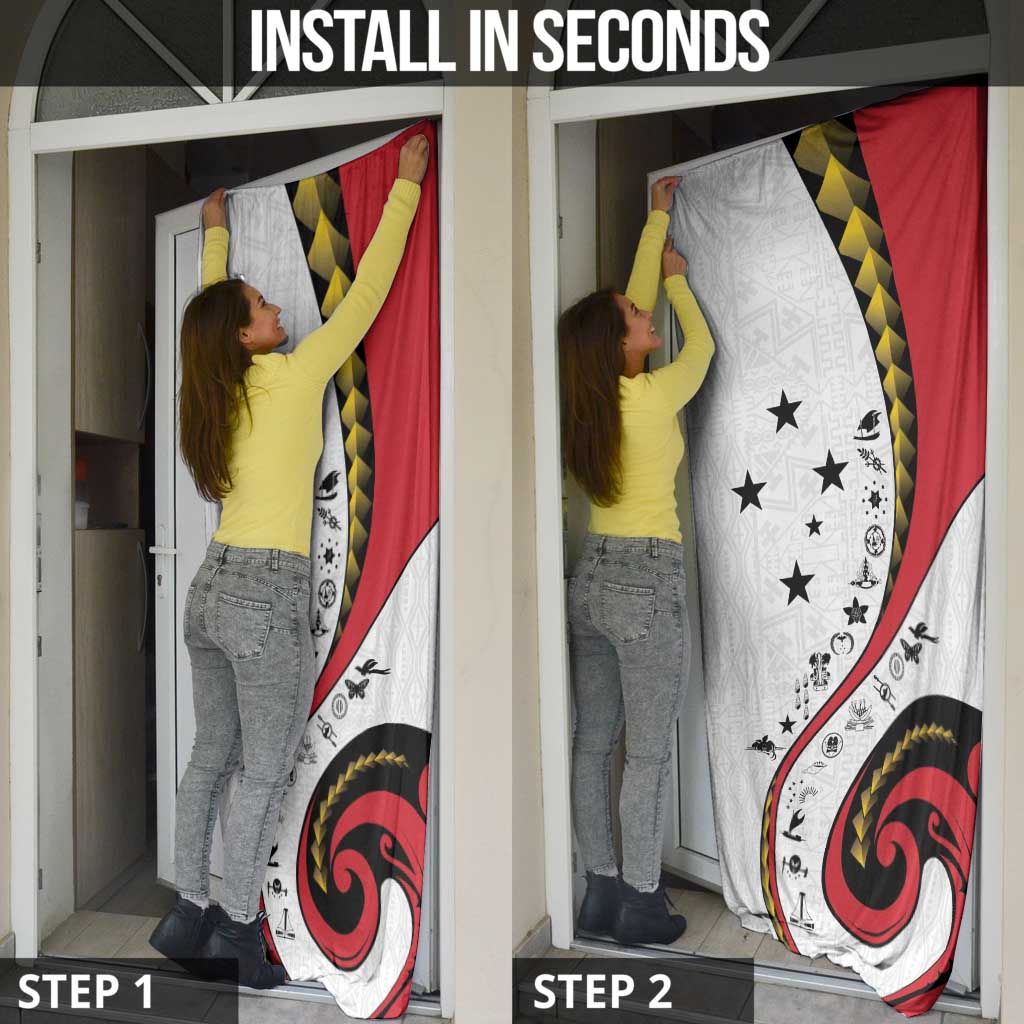 Papua New Guinea 50th Independence Anniversary Door Cover Special Style White Version - Polynesian Pride