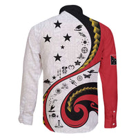 Papua New Guinea 50th Independence Anniversary Family Matching Mermaid Dress and Hawaiian Shirt Special Style White Version - Polynesian Pride