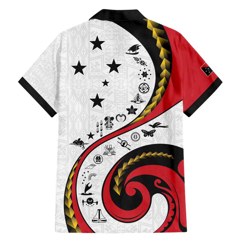 Papua New Guinea 50th Independence Anniversary Family Matching Off Shoulder Short Dress and Hawaiian Shirt Special Style White Version - Polynesian Pride