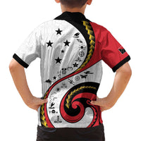 Papua New Guinea 50th Independence Anniversary Family Matching Short Sleeve Bodycon Dress and Hawaiian Shirt Special Style White Version - Polynesian Pride