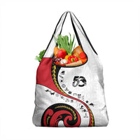 Papua New Guinea 50th Independence Anniversary Grocery Bag Special Style White Version - Polynesian Pride