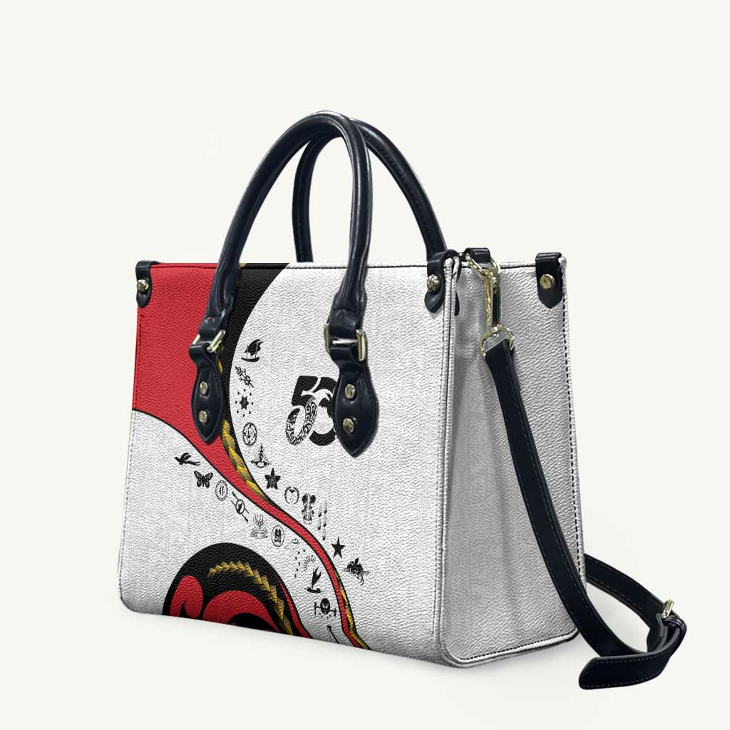 Papua New Guinea 50th Independence Anniversary Leather Bag Special Style White Version - Polynesian Pride