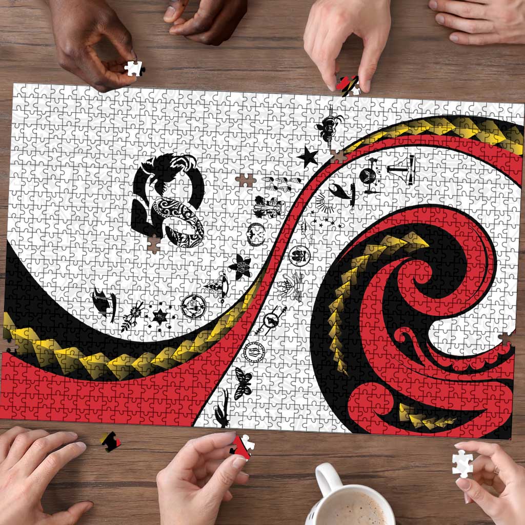 Papua New Guinea 50th Independence Anniversary Puzzle Special Style White Version - Polynesian Pride