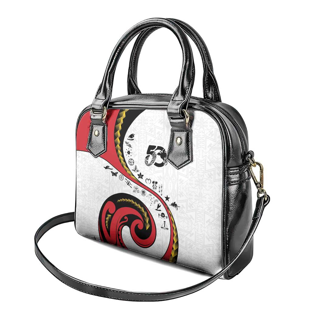 Papua New Guinea 50th Independence Anniversary Shoulder Handbag Special Style White Version - Polynesian Pride