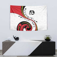 Papua New Guinea 50th Independence Anniversary Tapestry Special Style White Version - Polynesian Pride
