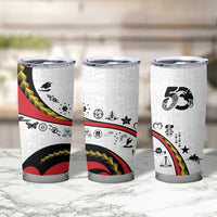 Papua New Guinea 50th Independence Anniversary Tumbler Cup Special Style White Version - Polynesian Pride