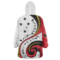 Papua New Guinea 50th Independence Anniversary Wearable Blanket Hoodie Special Style White Version - Polynesian Pride