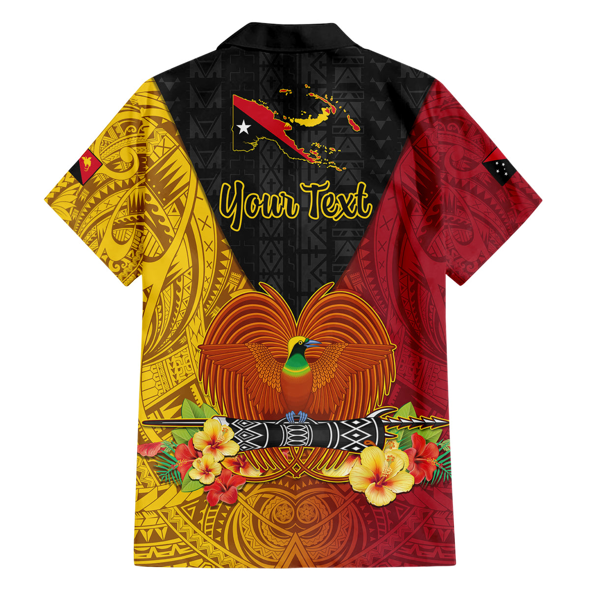 Personalized Papua New Guinea Independence Day Hawaiian Shirt Bird Of Paradise With Polynesian Pattern LT05 - Polynesian Pride