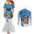 Personalized Fiji Couples Matching Mermaid Dress and Long Sleeve Button Shirts Coat Of Arms Tagimoucia With Fijian Tapa Pattern LT05 - Polynesian Pride