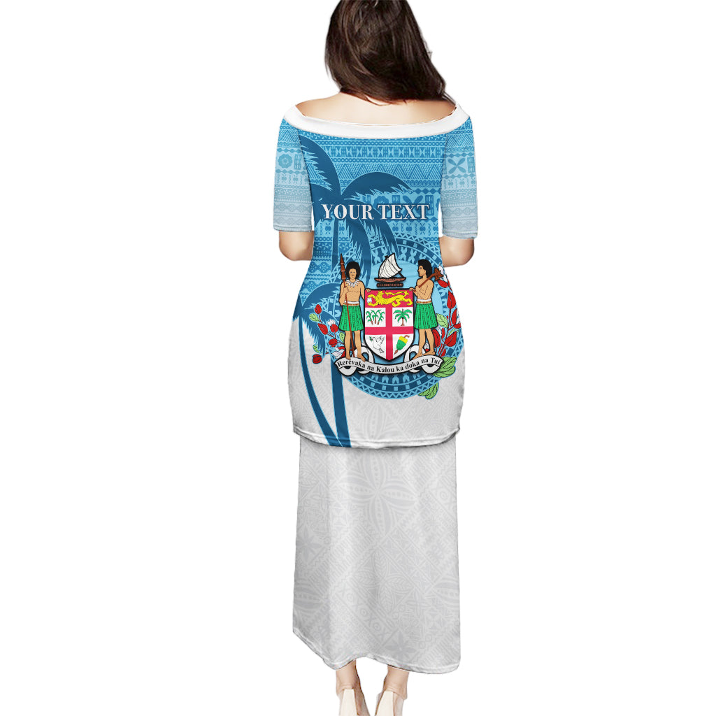 Personalized Fiji Puletasi Coat Of Arms Tagimoucia With Fijian Tapa Pattern LT05 - Polynesian Pride