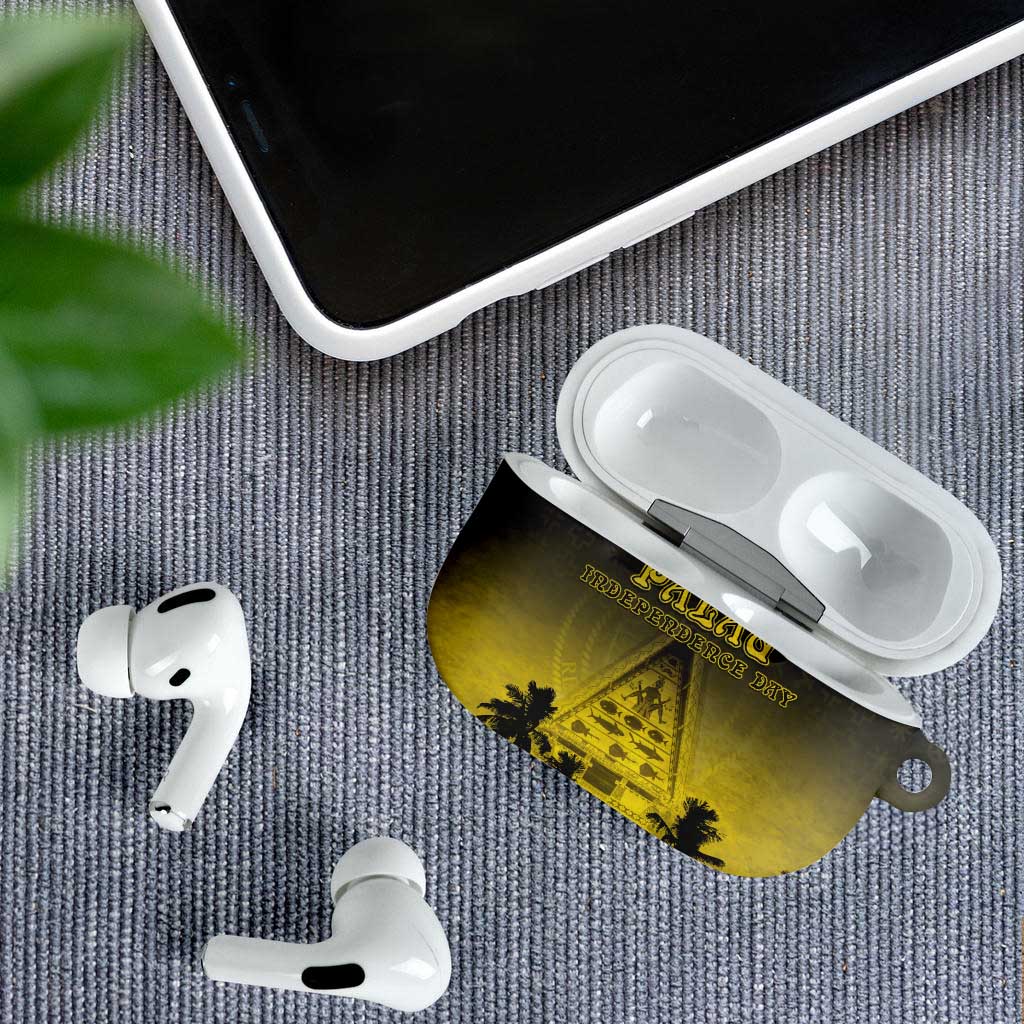 Palau Independence Day AirPods Case Palauan Tattoo Pattern - Polynesian Pride