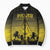 Personalised Palau Independence Day Bomber Puffer Jacket Palauan Tattoo Pattern - Polynesian Pride