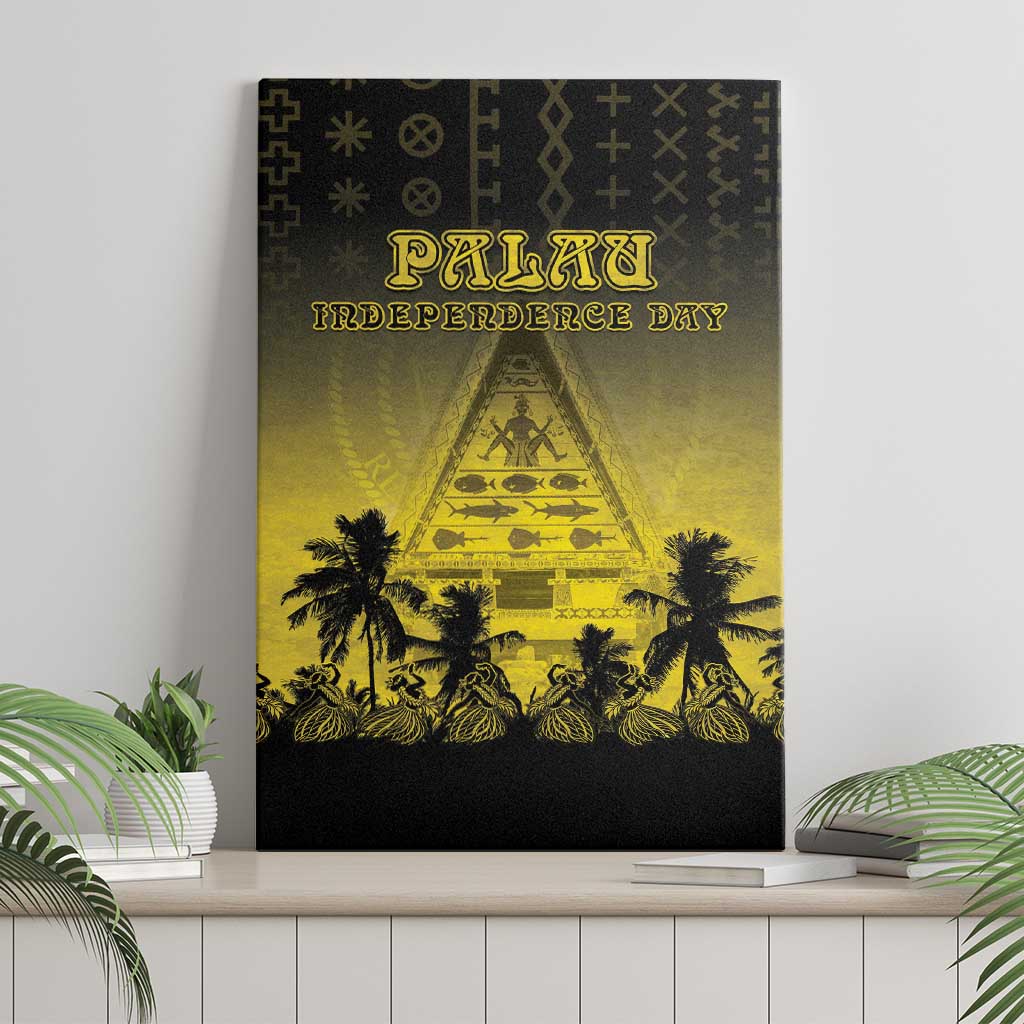 Palau Independence Day Canvas Wall Art Palauan Tattoo Pattern - Polynesian Pride