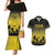 Personalised Palau Independence Day Couples Matching Mermaid Dress and Hawaiian Shirt Palauan Tattoo Pattern - Polynesian Pride