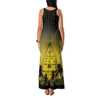 Personalised Palau Independence Day Family Matching Tank Maxi Dress and Hawaiian Shirt Palauan Tattoo Pattern - Polynesian Pride