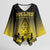 Personalised Palau Independence Day Kimono Sleeve Blouse Palauan Tattoo Pattern - Polynesian Pride