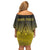 Personalised Palau Independence Day Off Shoulder Short Dress Palauan Tattoo Pattern - Polynesian Pride