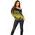 Personalised Palau Independence Day Off Shoulder Sweater Palauan Tattoo Pattern - Polynesian Pride