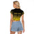 Personalised Palau Independence Day Raglan Cropped T Shirt Palauan Tattoo Pattern - Polynesian Pride