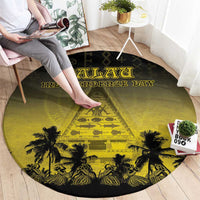 Palau Independence Day Round Carpet Palauan Tattoo Pattern - Polynesian Pride