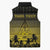 Personalised Palau Independence Day Sleeveless Puffer Jacket Palauan Tattoo Pattern - Polynesian Pride