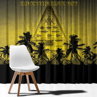 Palau Independence Day Window Curtain Palauan Tattoo Pattern - Polynesian Pride