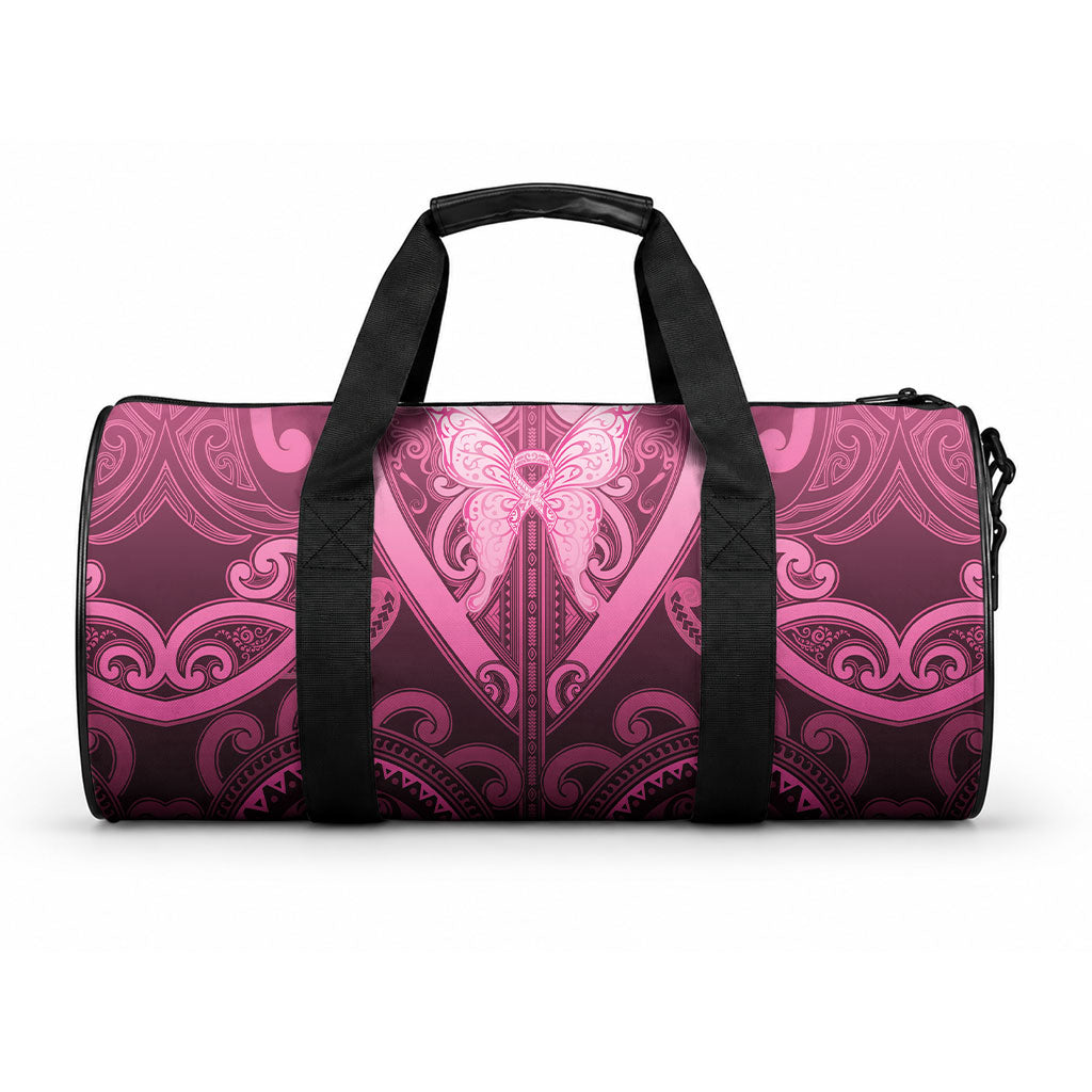 Aotearoa Breast Cancer Duffle Bag Maori Tribal Pattern