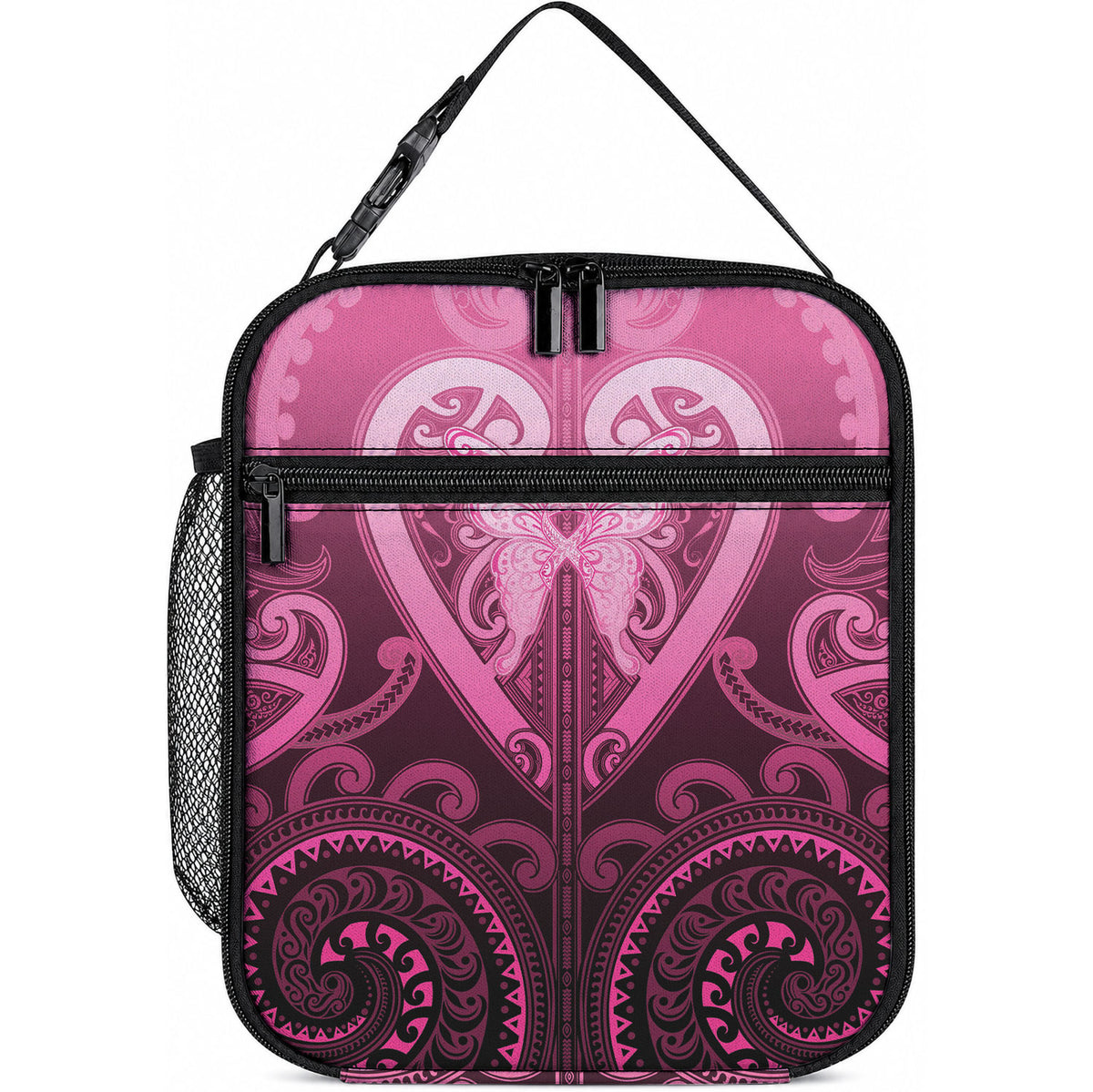 Aotearoa Breast Cancer Lunch Bag Maori Tribal Pattern