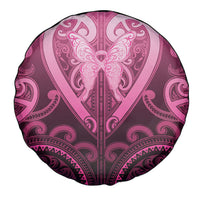 Aotearoa Breast Cancer Spare Tire Cover Maori Tribal Pattern