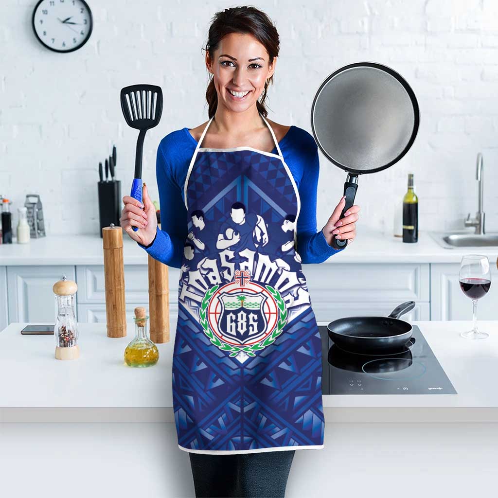 Toa Samoa Rugby Apron Samoan Pride With Tribal Pattern - Polynesian Pride
