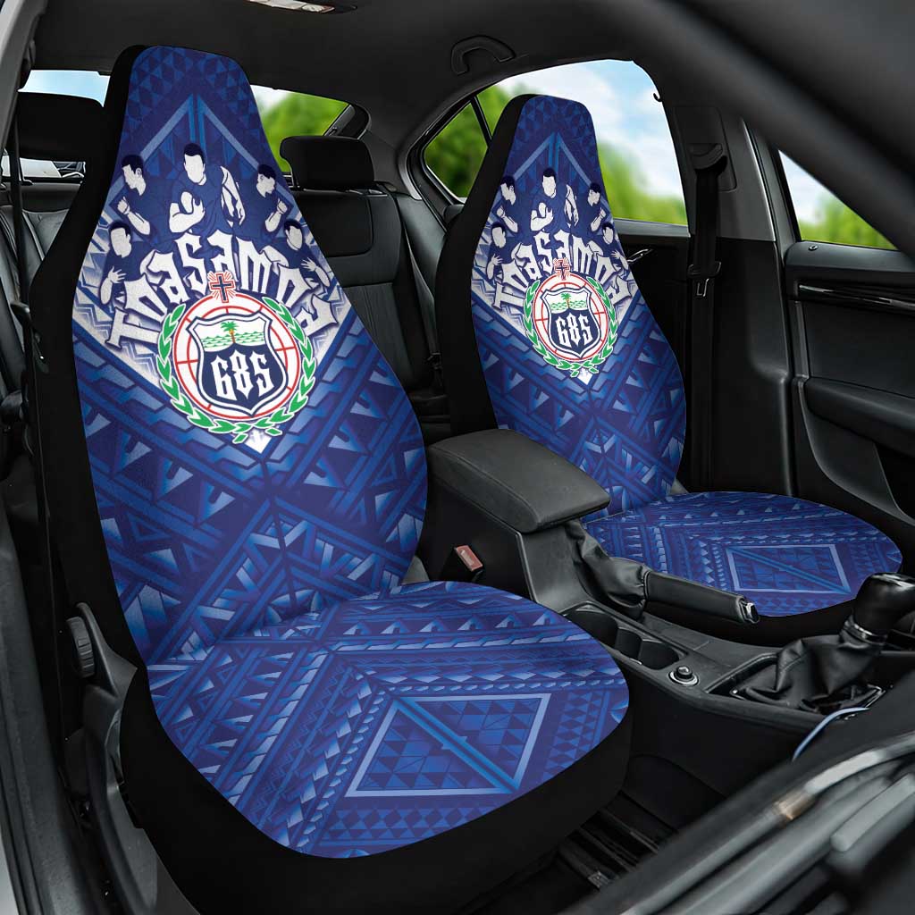 Toa Samoa Rugby Car Seat Cover Samoan Pride With Tribal Pattern - Polynesian Pride