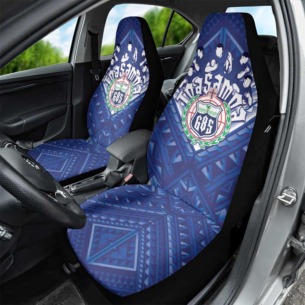 Toa Samoa Rugby Car Seat Cover Samoan Pride With Tribal Pattern - Polynesian Pride