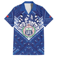 Toa Samoa Rugby Custom Family Matching Off The Shoulder Long Sleeve Dress and Hawaiian Shirt Samoan Pride With Tribal Pattern - Polynesian Pride