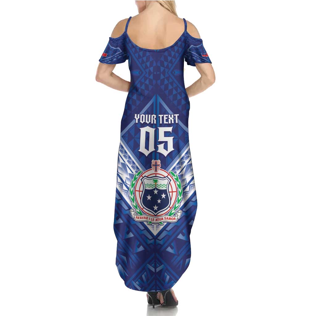 Toa Samoa Rugby Custom Family Matching Summer Maxi Dress and Hawaiian Shirt Samoan Pride With Tribal Pattern - Polynesian Pride