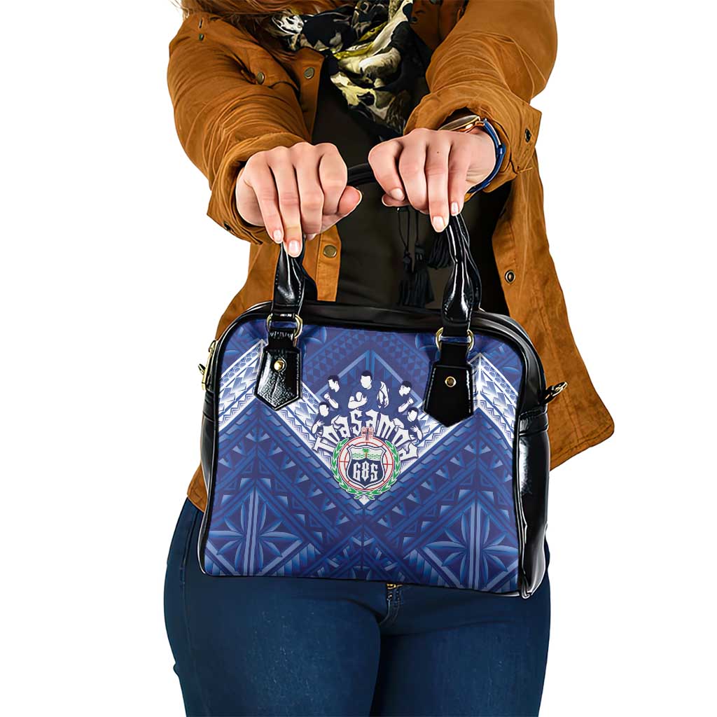 Toa Samoa Rugby Shoulder Handbag Samoan Pride With Tribal Pattern - Polynesian Pride