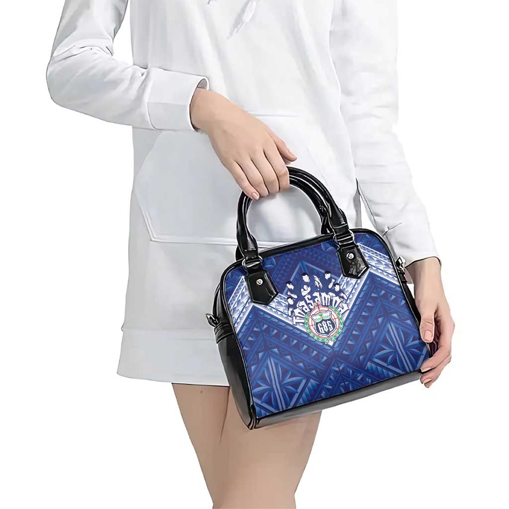 Toa Samoa Rugby Shoulder Handbag Samoan Pride With Tribal Pattern - Polynesian Pride