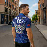 Toa Samoa Rugby Custom Zipper Polo Shirt Samoan Pride With Tribal Pattern - Polynesian Pride