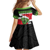 New Zealand Funny Christmas Family Matching Long Sleeve Bodycon Dress and Hawaiian Shirt Maori Tiki LT05 - Polynesian Pride