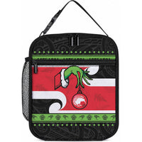 New Zealand Funny Christmas Lunch Bag Maori Tiki LT05 10.2 × 8.3 × 4.3 inch Black - Polynesian Pride