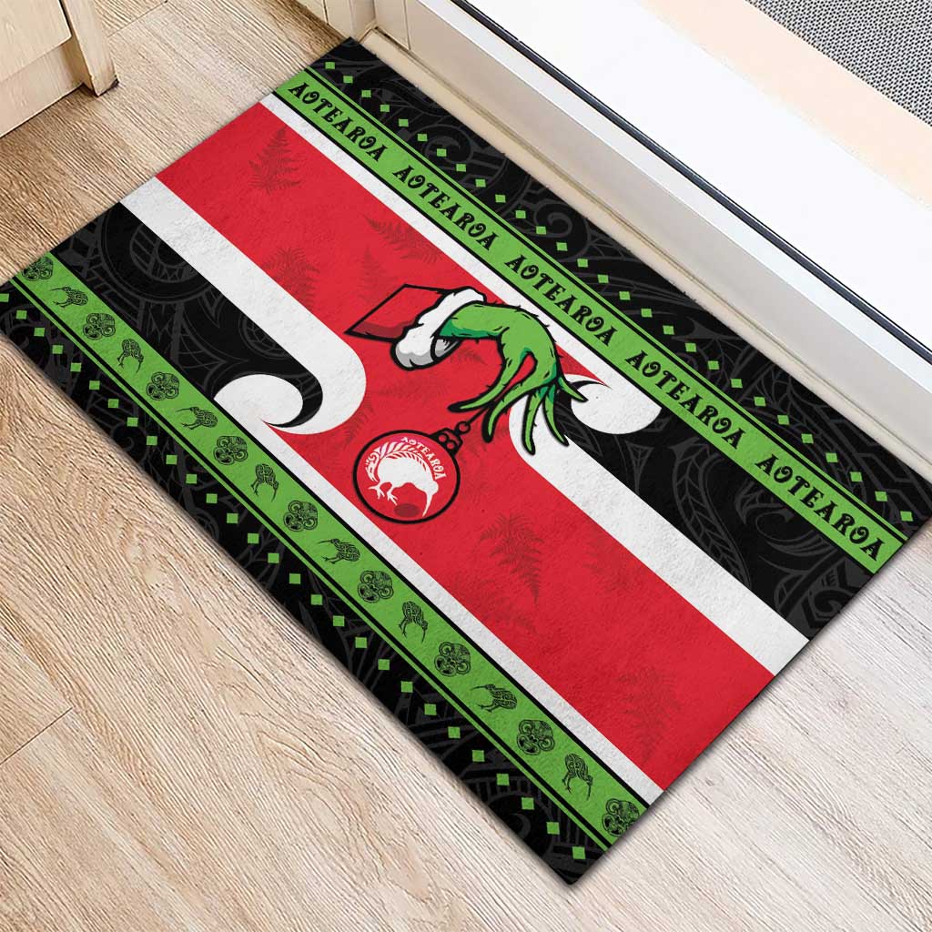 New Zealand Funny Christmas Rubber Doormat Maori Tiki