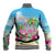 Hawaii Christmas Baseball Jacket Deck The Palms Holiday Flamingos