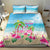 Hawaii Christmas Bedding Set Deck The Palms Holiday Flamingos