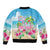 Hawaii Christmas Bomber Jacket Deck The Palms Holiday Flamingos